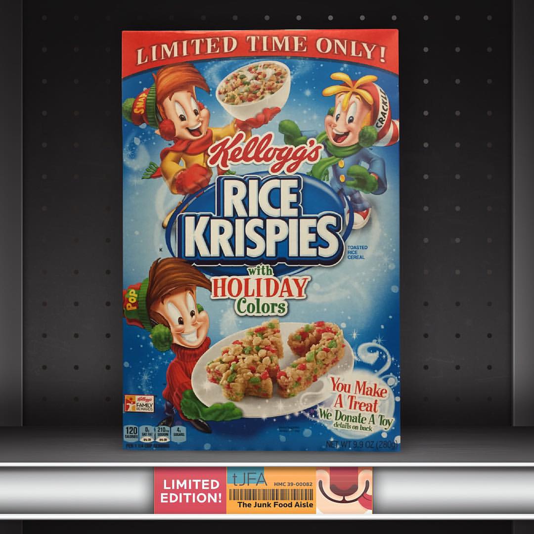 Kelloggs Rice Krispies With Holiday Colors The Junk Food Aisle 