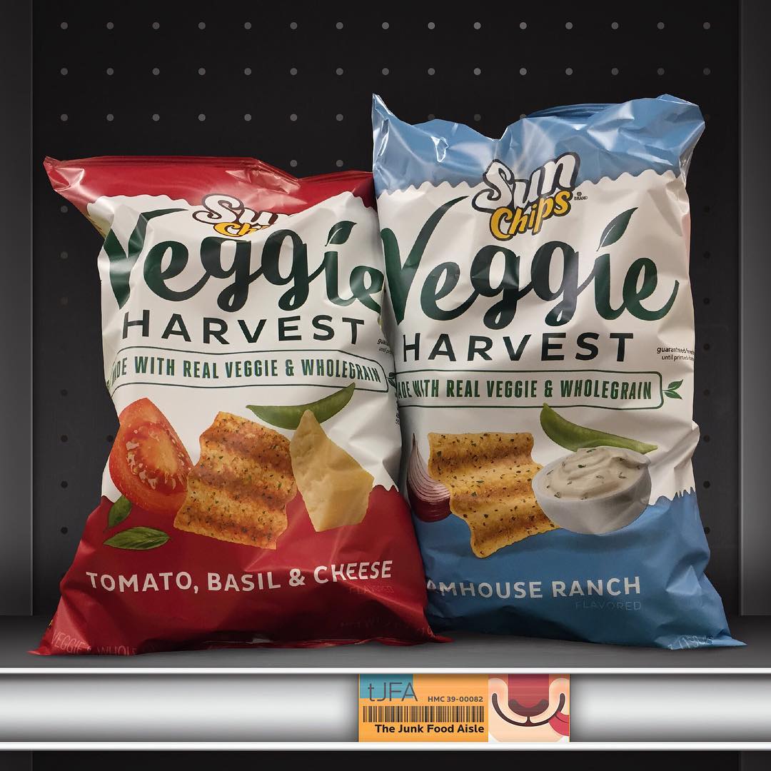 Sun Chips Veggie Harvest Tomato Basil Cheese and Farmhouse