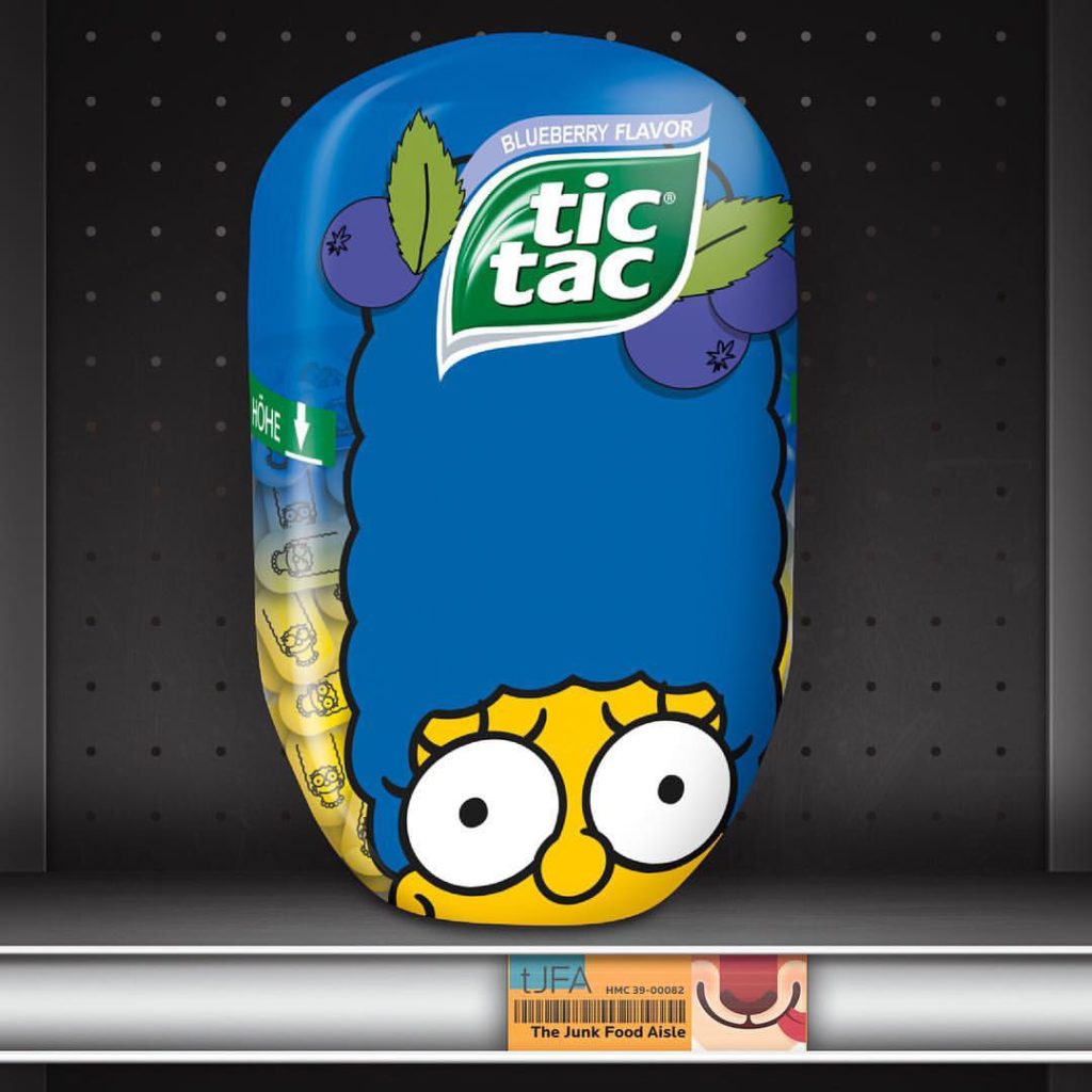 Blueberry Flavor Simpsons Tic Tacs - The Junk Food Aisle