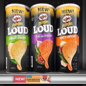 Pringles Loud Super Cheesy Italian, Salsa Fiesta & Spicy Queso