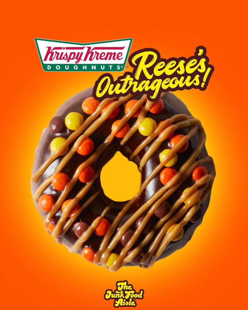 Krispy Kreme Reese’s Outrageous Doughnut Are Available Now! - The Junk ...