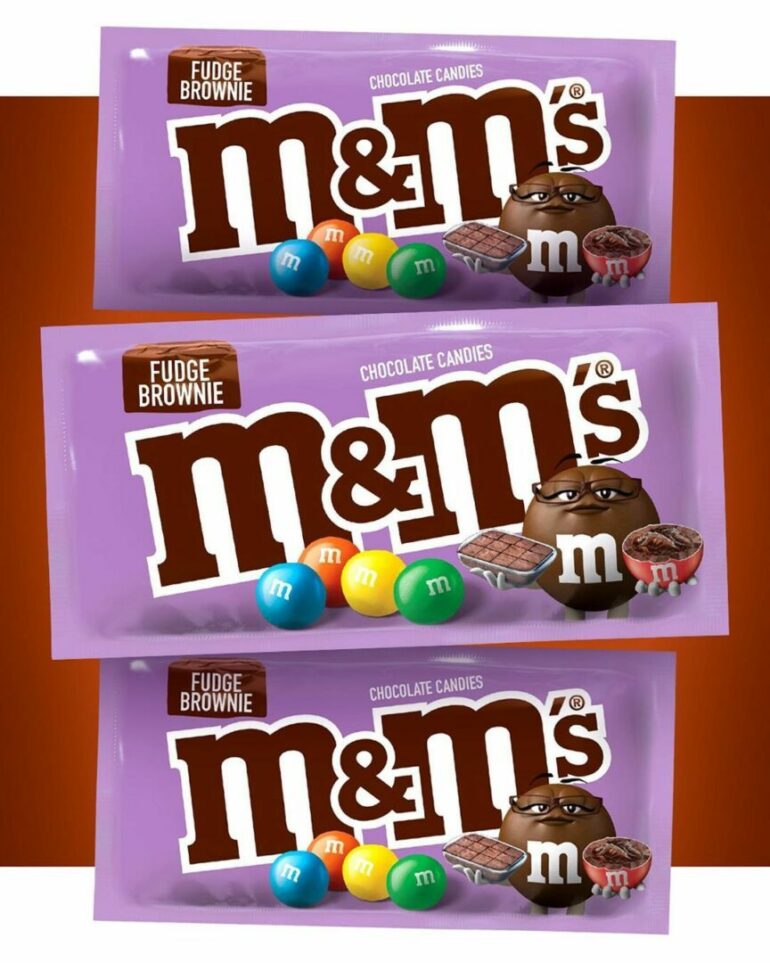m&m fudge brownie